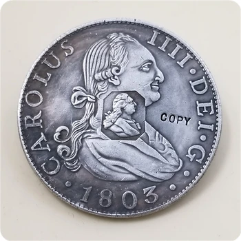 1803 Britania Raya 8 Real - SALINAN Koin George III yang Ditandai 