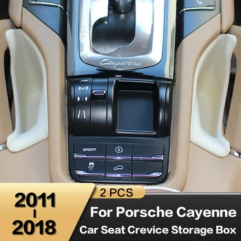 2 Buah untuk Porsche Cayenne 2011 2012 2013 2014 2015 2016 2017 2018 Kotak Penyimpanan Sisi Kursi Konsol Tengah Mobil Aksesori Interior Rawa