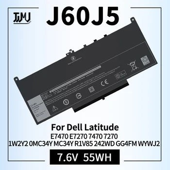 Baterai E7470 E7270 J60J5 untuk Baterai Laptop Dell Latitude 7470 7270 1W2Y2 0MC34Y MC34Y R1V85 242WD GG4FM WYWJ2 451-BBSX BBSY