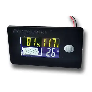 Instrumen Multi-fungsi Monitor Baterai LCD Indikator Kapasitas Lithium Timbal Asam Pengukur Tegangan Volt Penguji Skuter Sepeda Motor Listrik