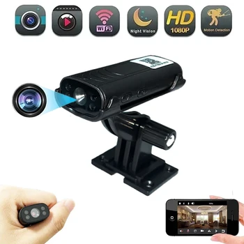 Kamera Mini Keamanan Rumah Pintar WiFi 1080P HD Tampilan Jarak Jauh Nirkabel Kamera Super Kamera Aksi Pengasuh Perekam Kecil Kamera PK A9