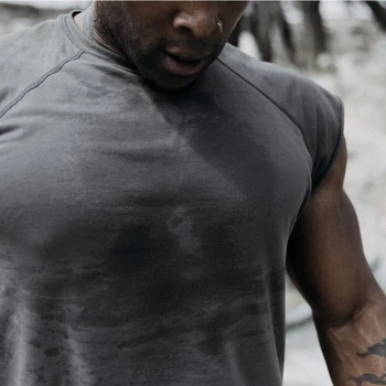 Rompi Tanpa Lengan Pria Atasan Tank Pria Katun Musim Panas Gaya Liar Pakaian Gym Kaus Dalam Tanktop Kebugaran