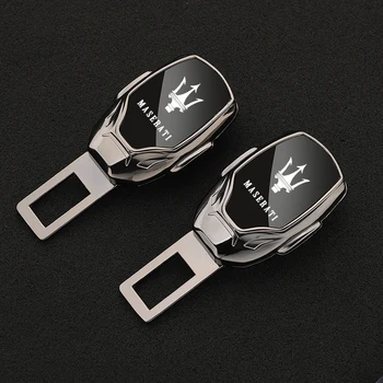 Sabuk Pengaman Mobil Locker Carabiner Extender Insurance Belt Insert Buckle untuk Maserati Ghibli Granturismo dengan Aksesoris Logo