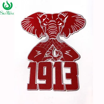 Terbaru Gajah Merah Besar Delta Sigma Theta 1913 DST Mahasiswi Bordir Patch Jaket Aksesoris Pakaian