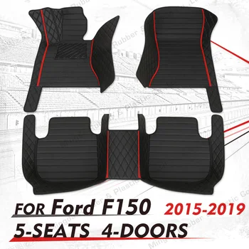 Tikar lantai Mobil Kustom untuk Ford F150 EMPAT PINTU 2015 2016 2017 2018 2019 Bantalan Kaki otomatis penutup karpet mobil