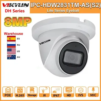 Vikylin Dahua OEM Kamera 8MP Kamera IP 4K IPC-HDW2831TM-AS-S2 IPC-HDW3841TM-AS PoE IR Mikrofon Bawaan Slot Kartu SD Keamanan CCTV